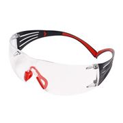 Immagine di 3M™ SecureFit™ 400 Occhiale lente in PC trasparente, Scotchgard™, montatura rosso/grigio,