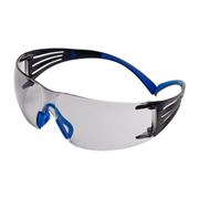 Immagine di 3M™ SecureFit™ 400 Occhiale lente per interno/esterno in PC  grigio chiaro, Scotchgard™, montatura blu/grigio, SF407SGAF-BLU EU
