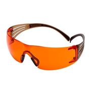 Immagine di 3M™ SecureFit™ 400 Occhiale lente in PC arancio, Scotchgard™, montatura marrone/nero, SF406SGAF-BLA