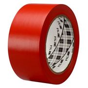 Immagine di Nastro adesivo vinilico con adesivo gomma resina di colore rosso; spessore 0,125 mm