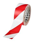 Immagine di Nastro a losanghe trasversali bianco-rosso; spessore 0,125mm